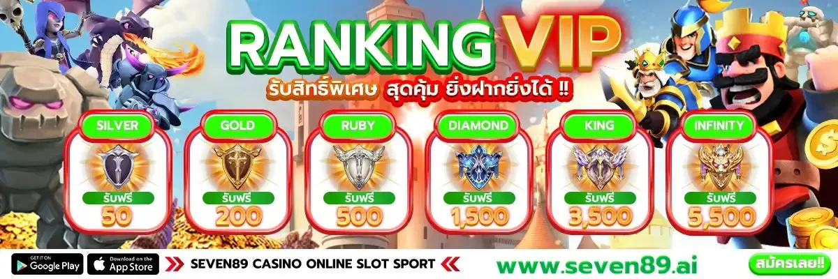 หน้าจอสมัครและเข้าสู่ระบบ SEVEN89 บนมือถือ